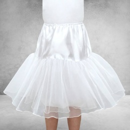 Girls White Two Layer Underskirt / Petticoat
